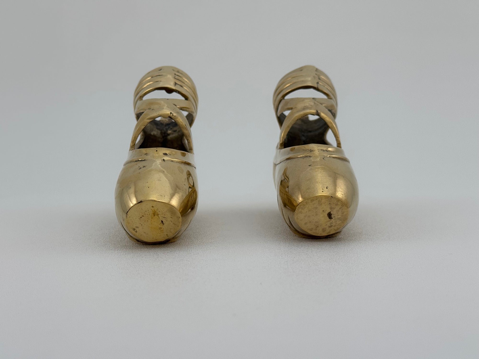 Pretty Brass Ballerina Slippers -A Pair