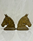 Vintage Brass Horse Head Bookends – Equestrian Mid-Century Set