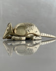 Vintage Brass Armadillo Trinket Box