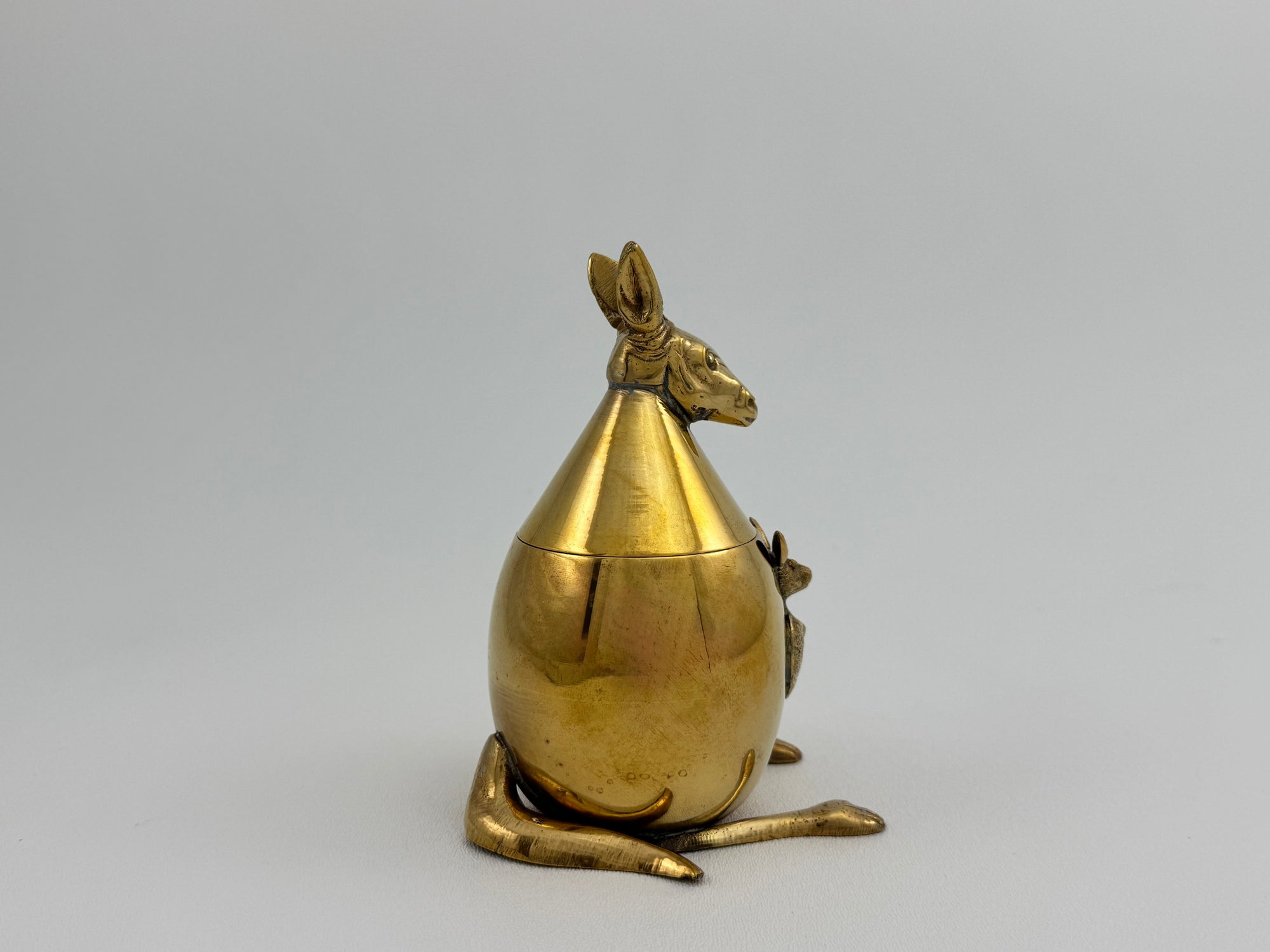 Vintage Brass Kangaroo Trinket Box