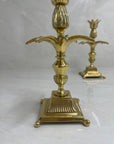 Vintage Brass Pineapple Candlestick Holders- A Pair