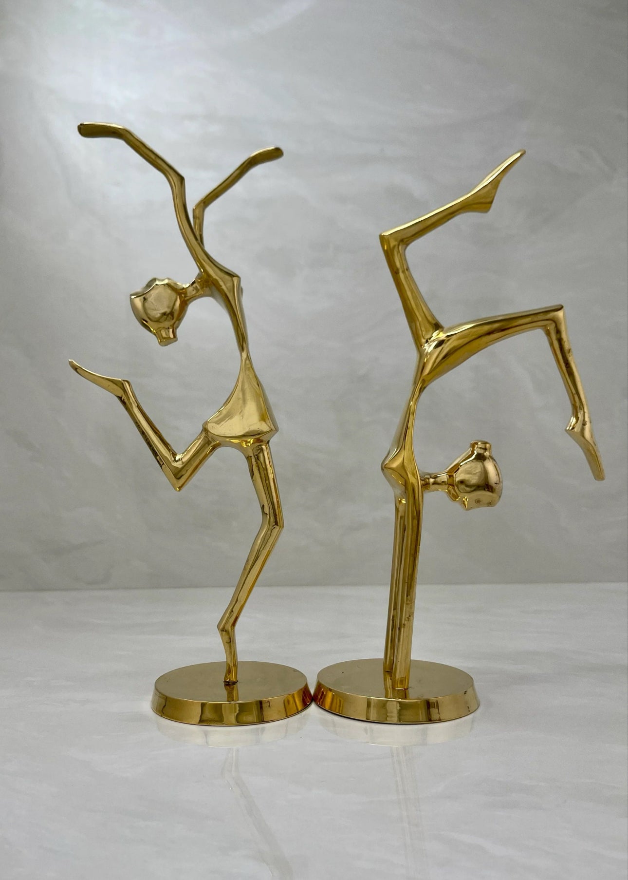 Vintage Brass Gymnasts- A Pair