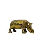 vintage brass rhinoceros