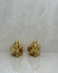 Vintage Brass Relaxing Frogs- A Pair