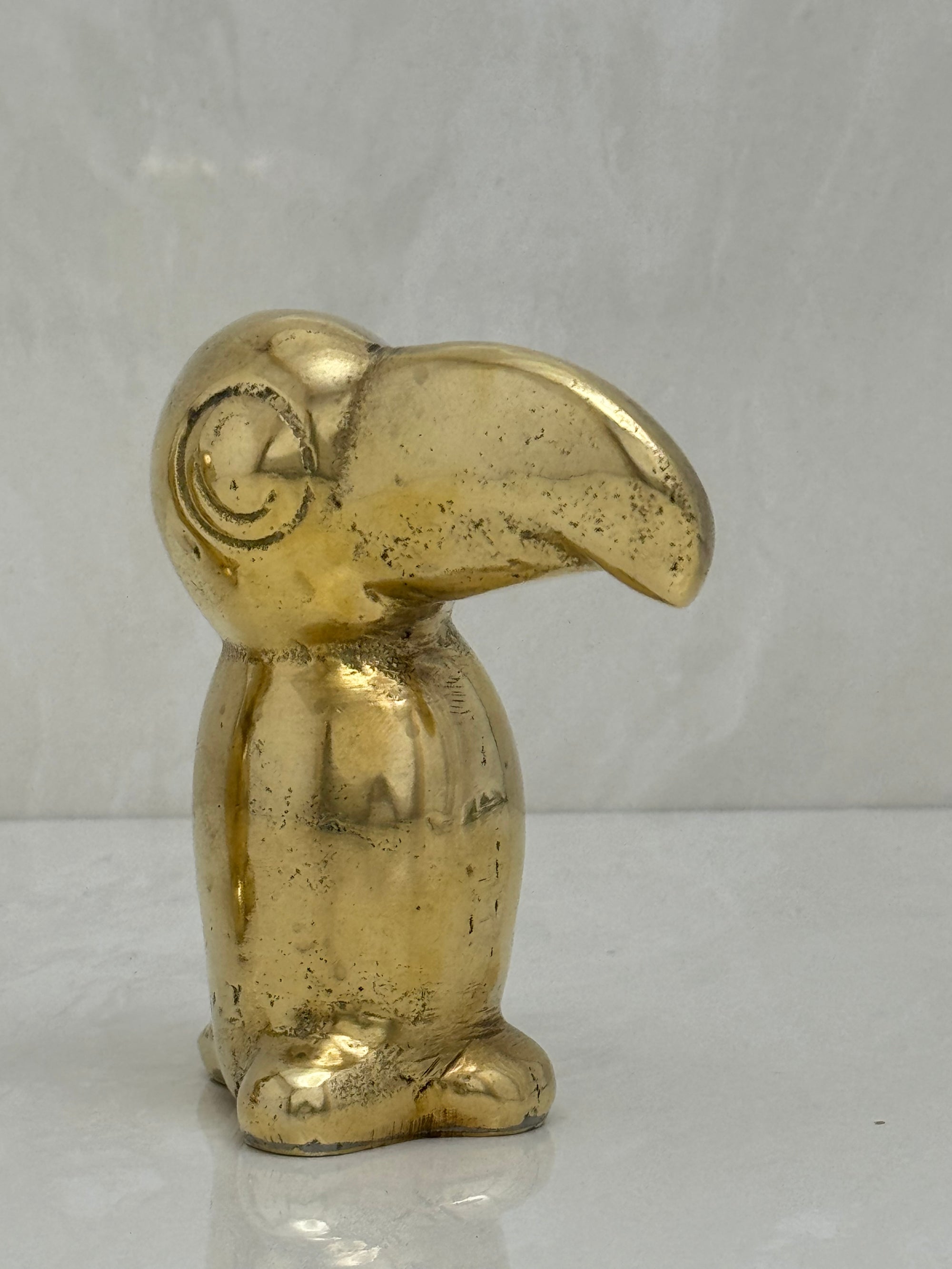 Small Vintage Brass Toucans-A Pair