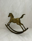 Vintage Brass Rocking Horse- Large