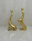 Vintage Brass Seals With Balls-A Pair