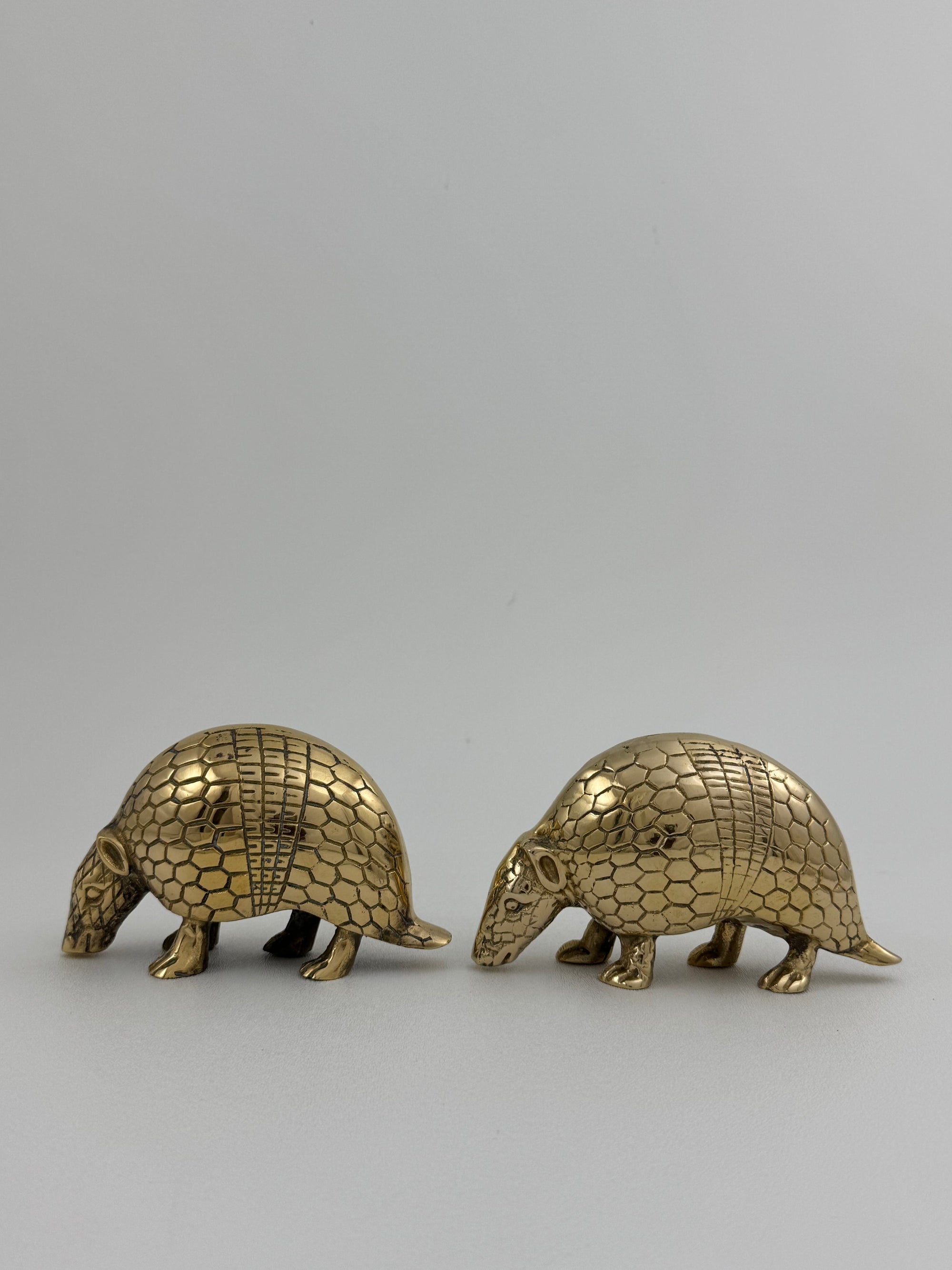 Vintage Brass Armadillos-A Pair