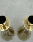 Large Vintage Brass Bells With Women Dancer Etchings- A Pair By Sarna Brass