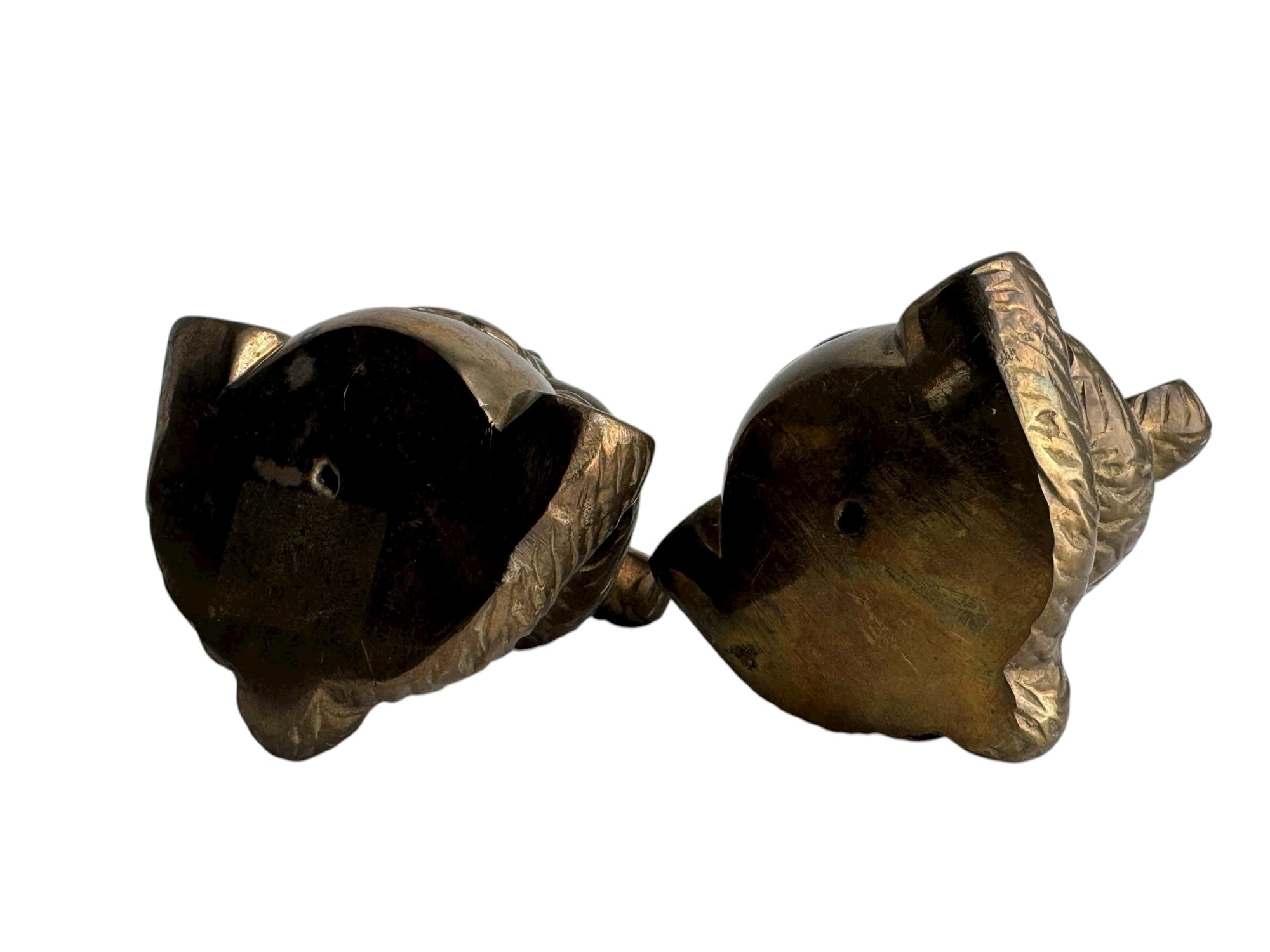 Vintage Brass “Good Luck Bears” – Mid-Century Modern Pair