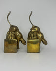 Vintage Brass Panther Bookends