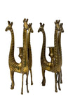 Vintage Brass Giraffe Candle Holders | Mid-Century Modern Safari Glam Pair