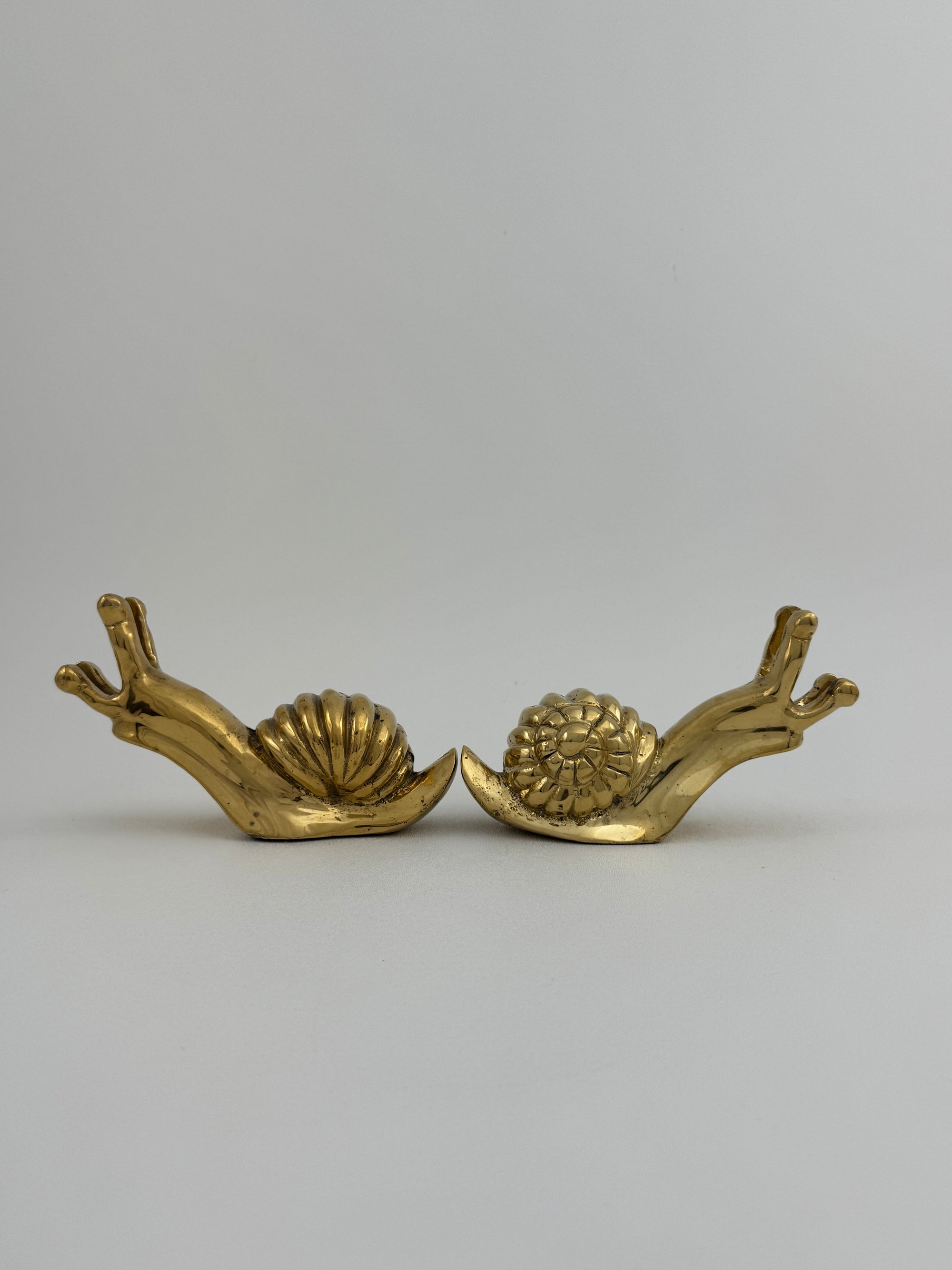 Vintage Brass MCM Snails-A Pair