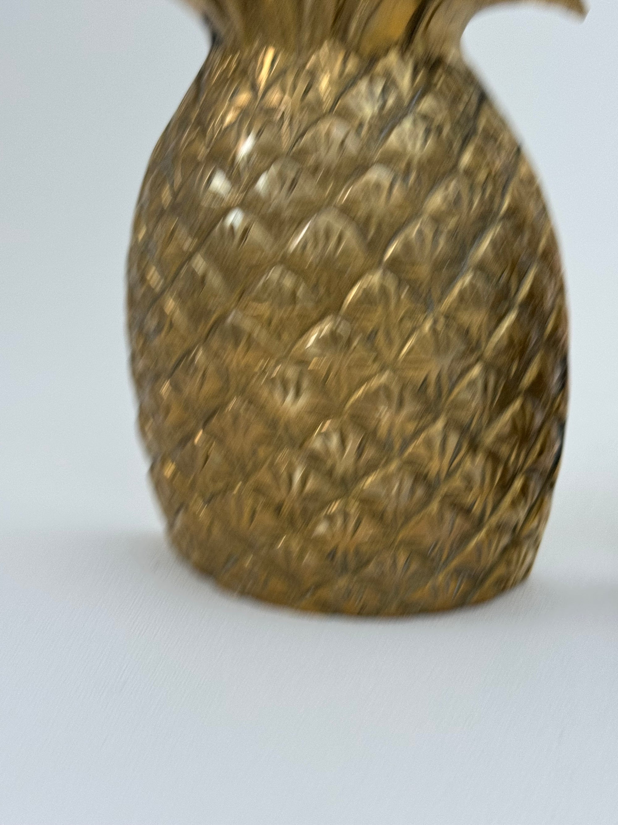 Rosenthal Netter Brass Pineapple Bookends – 8” Tall Vintage Mid Century Hollywood Regency Decor
