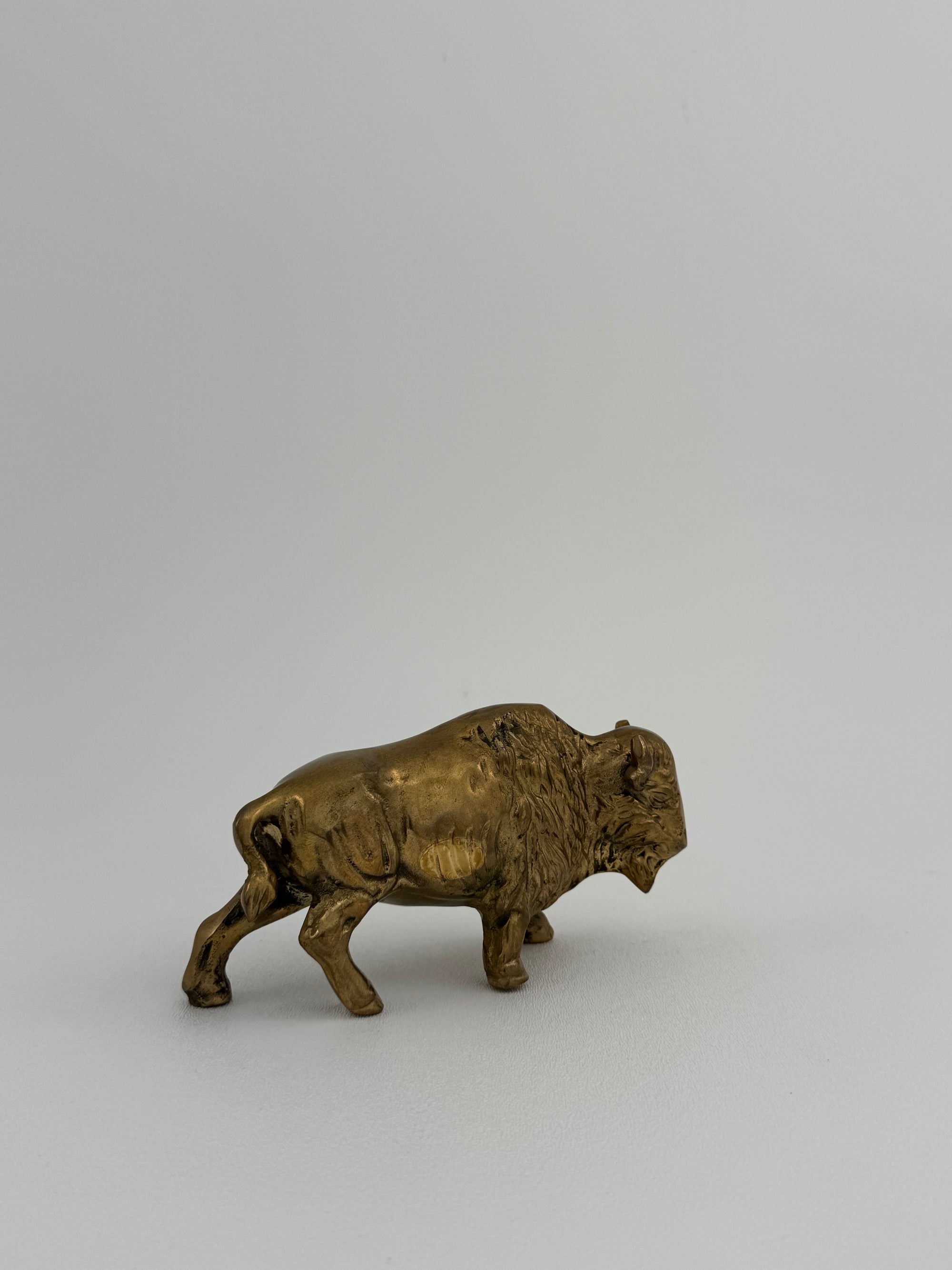 Vintage Brass Bison