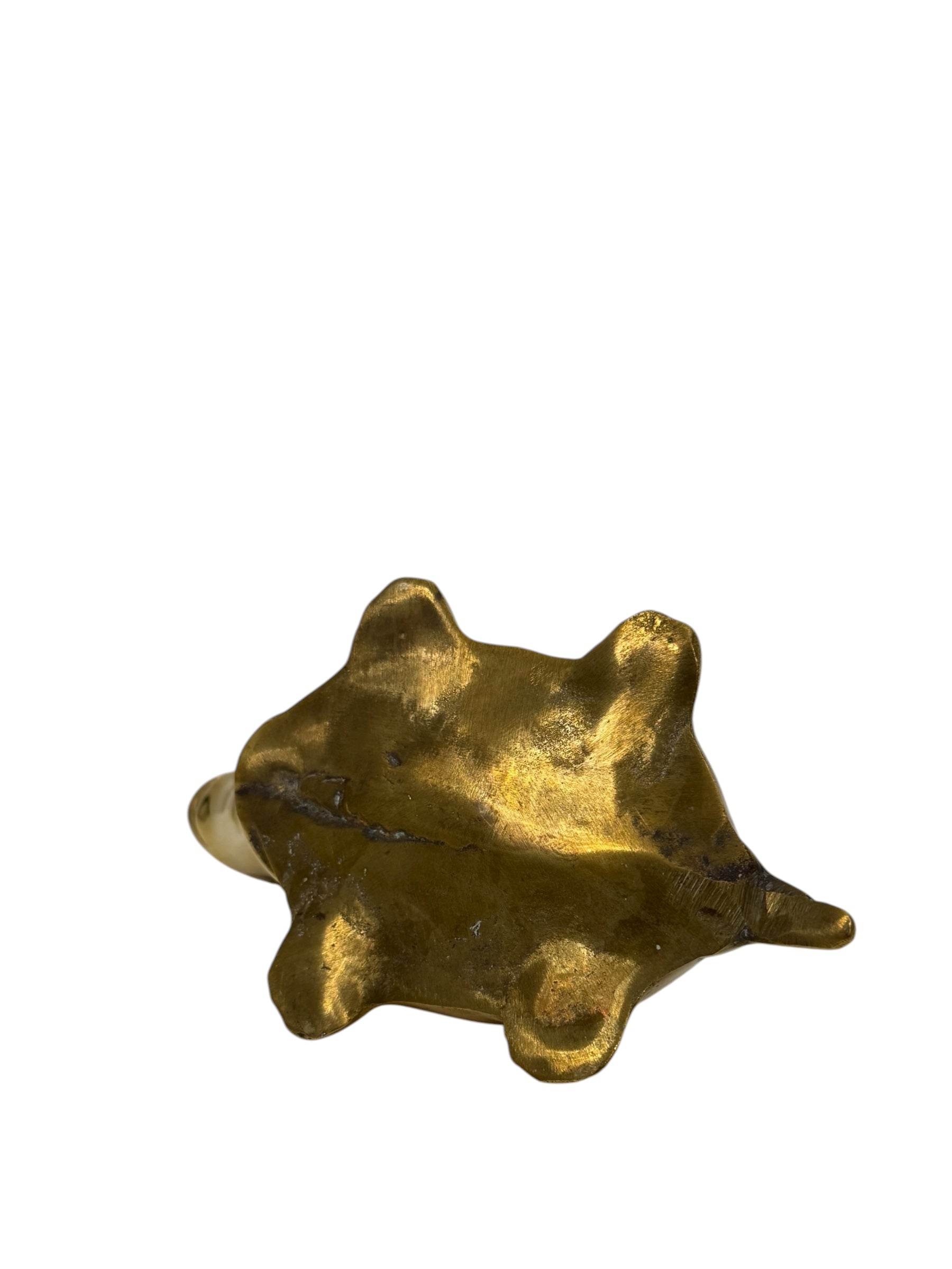 Vintage Brass Turtle Figurine | Long-Necked Mid-Century Modern Animal Sculpture