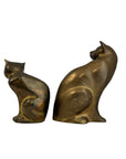 Vintage Brass Cat Pair