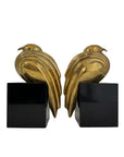 Vintage 1983 Dara International Brass Quail Bookends – Hollywood Regency Mid-Century Style