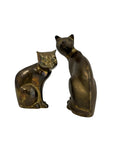 Vintage Brass Cat Pair