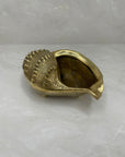 Vintage Brass MCM Shell Planter