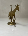 Vintage Brass Giraffe Carousel
