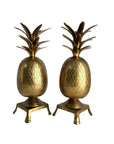 Vintage Brass Pineapple Candleholders – Tropical Regency Pair
