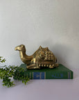 Vintage Brass Resting Camel