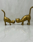 Vintage Brass Cats Tail Up-A Pair