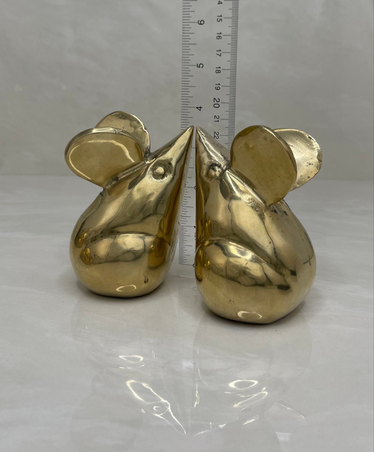 Vintage Brass Mouse Pair