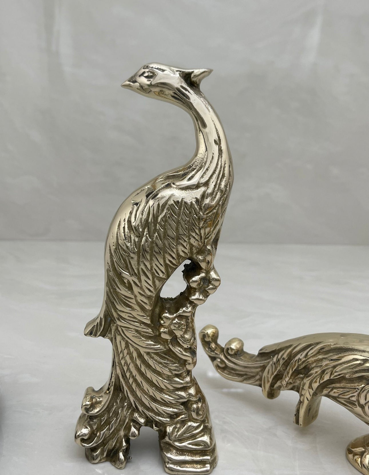 Vintage Brass Pheasant Pair – Elegant Mid-Century Bird Sculptures