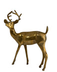 Vintage Brass Deer in a Gentle Gaze