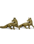 Vintage Brass Foxes- A Pair