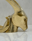 Vintage Brass Rams with Curled Horns-A Pair