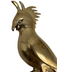 Hollywood Regency Brass Cockatoo Pair on Marble – Mid-Century Modern Elegance