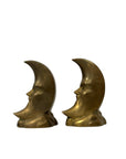 Small Vintage Brass “Man in the Moon” Figurines – Set of 2