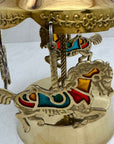 Vintage Brass Enesco Music Horse Carousel