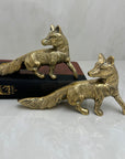 Vintage Brass Foxes- A Pair