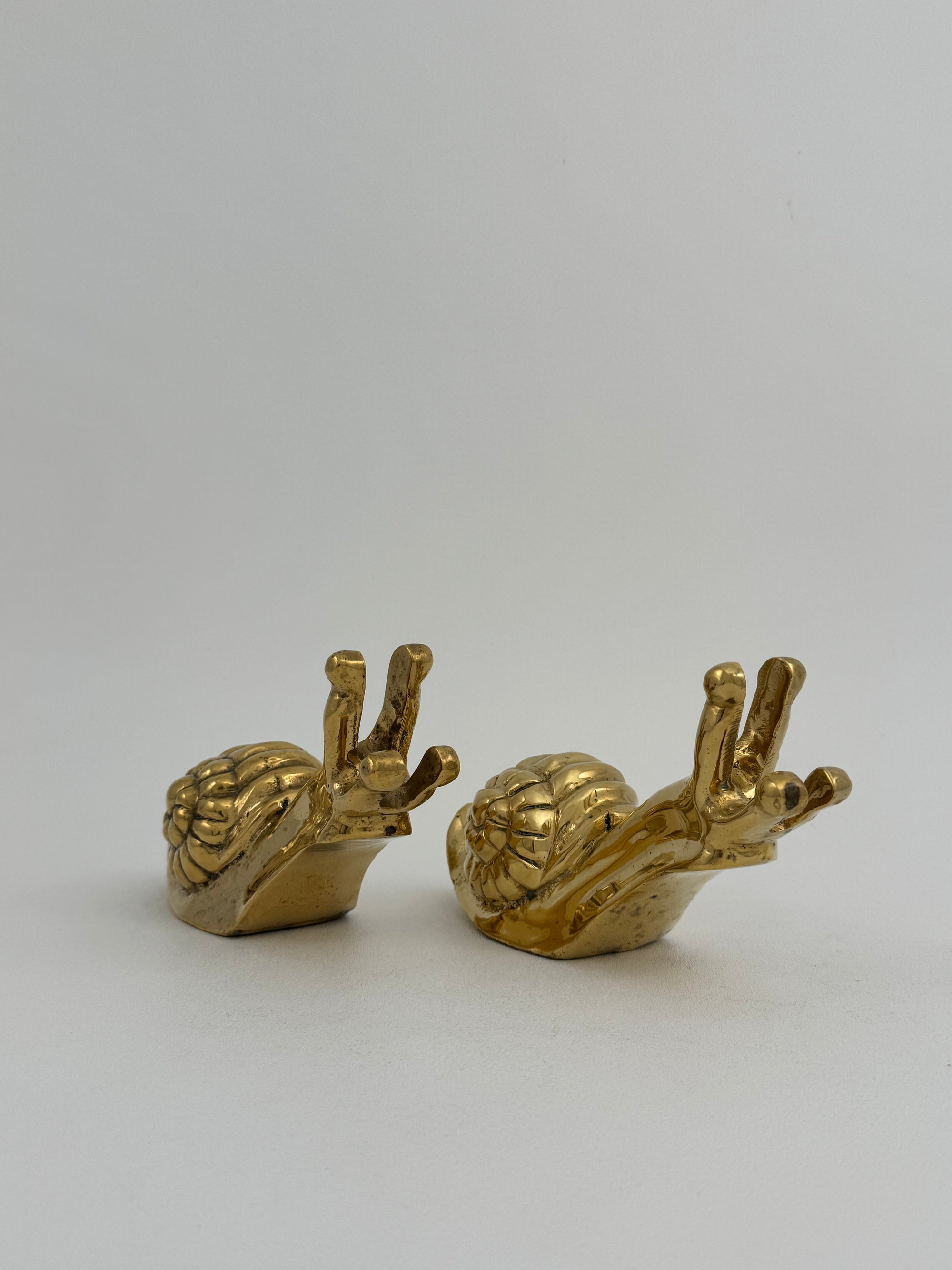 Vintage Brass MCM Snails-A Pair