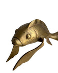 Vintage Brass Koi Fish Sculpture
