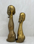 Large Vintage Brass Puppy Duo-A Pair