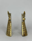 Vintage Brass Zebra Bookends