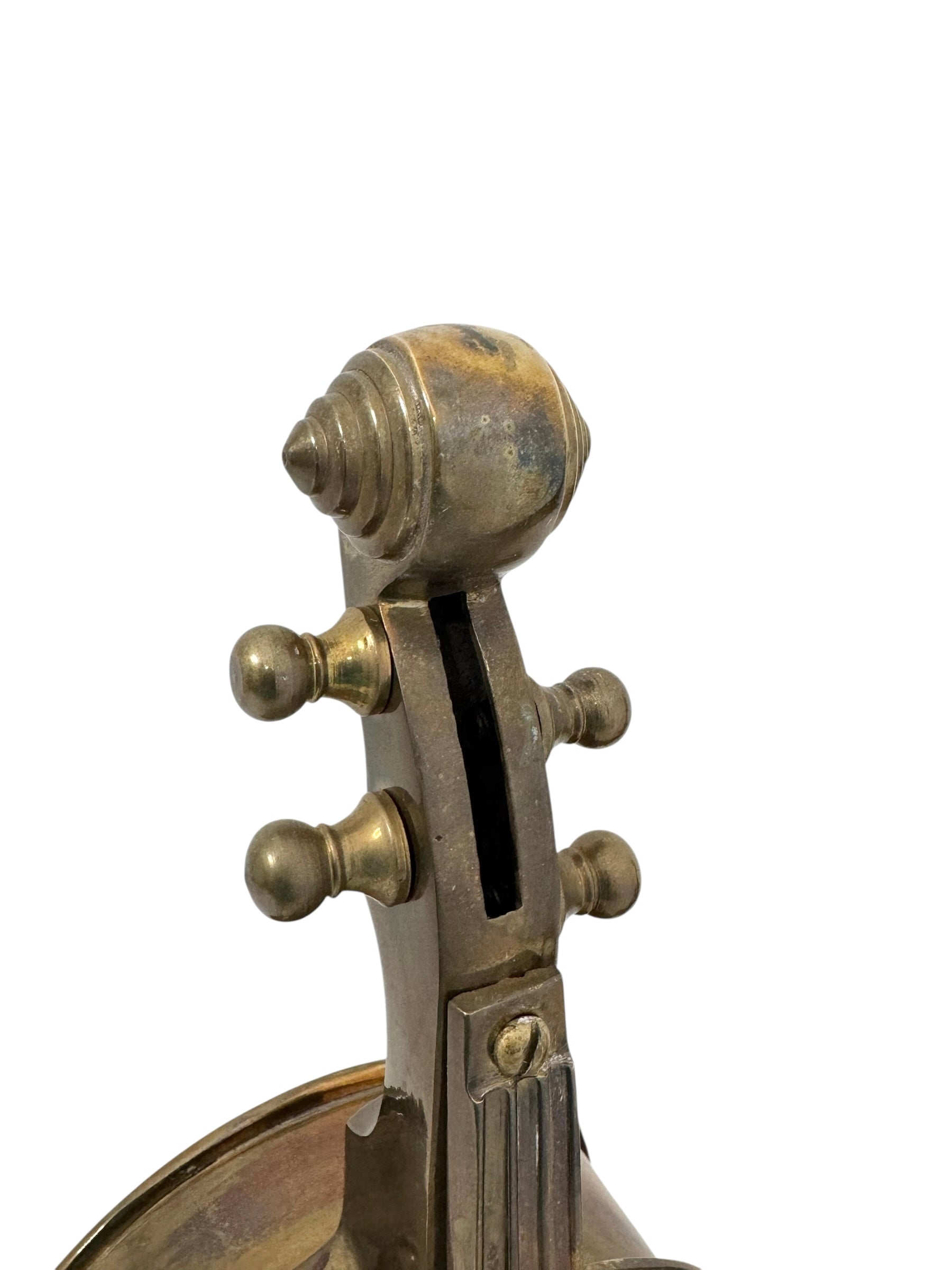 Vintage Brass Violin Figurines