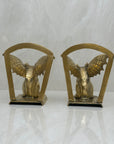 Vintage Brass Gargoyle Bookends- A Pair