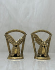 Vintage Brass Gargoyle Bookends- A Pair