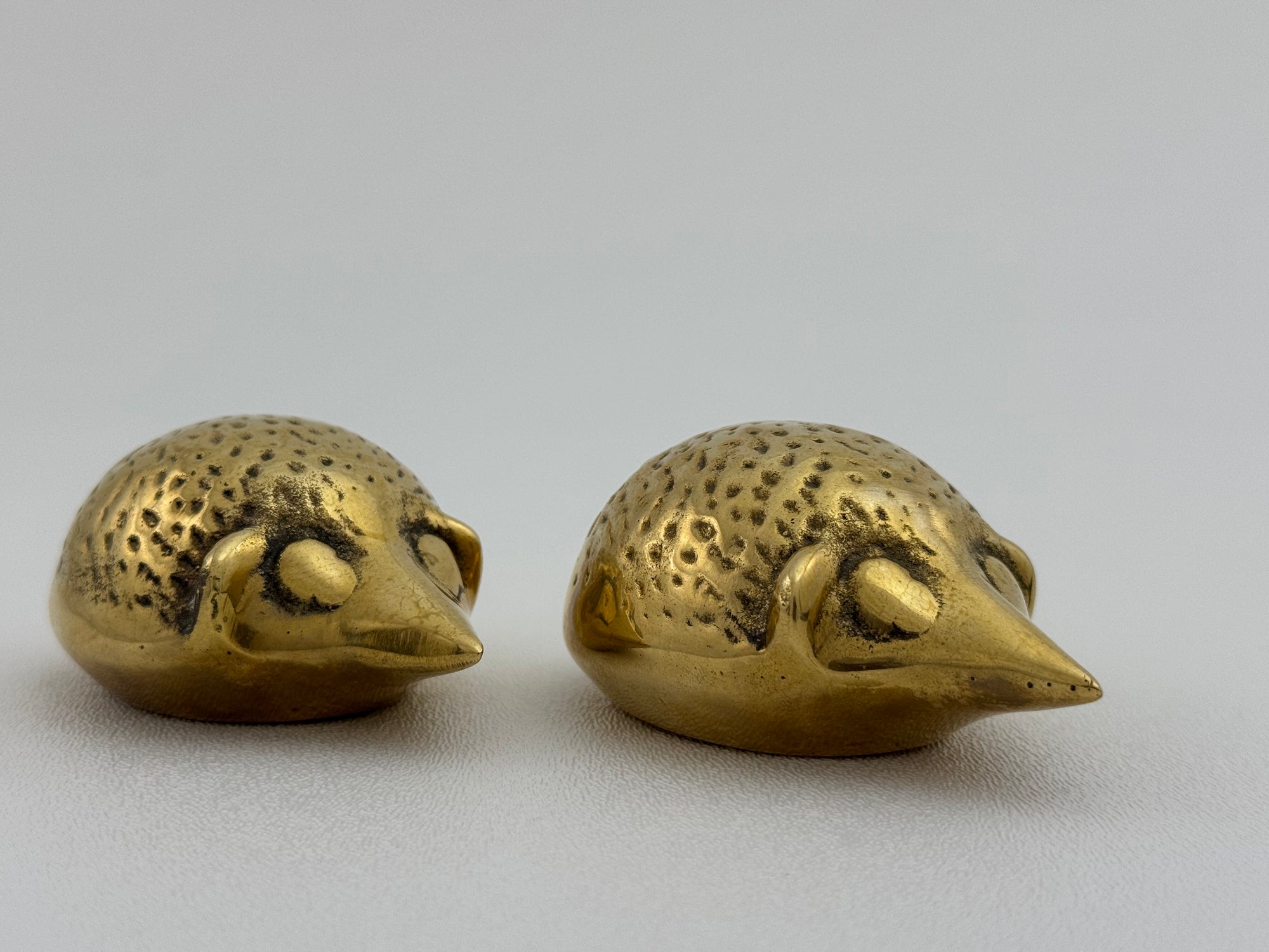 Vintage Brass Hedgehogs-A Pair
