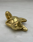 Vintage Brass Frog Relaxing On Back