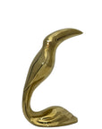 Vintage Modernist Brass Toucan Sculpture – Mid-Century Art Deco Style| 1 Foot Tall