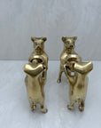 Vintage Brass Pig Candleholders-A Pair