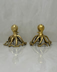 Vintage Brass Octopus- A Pair