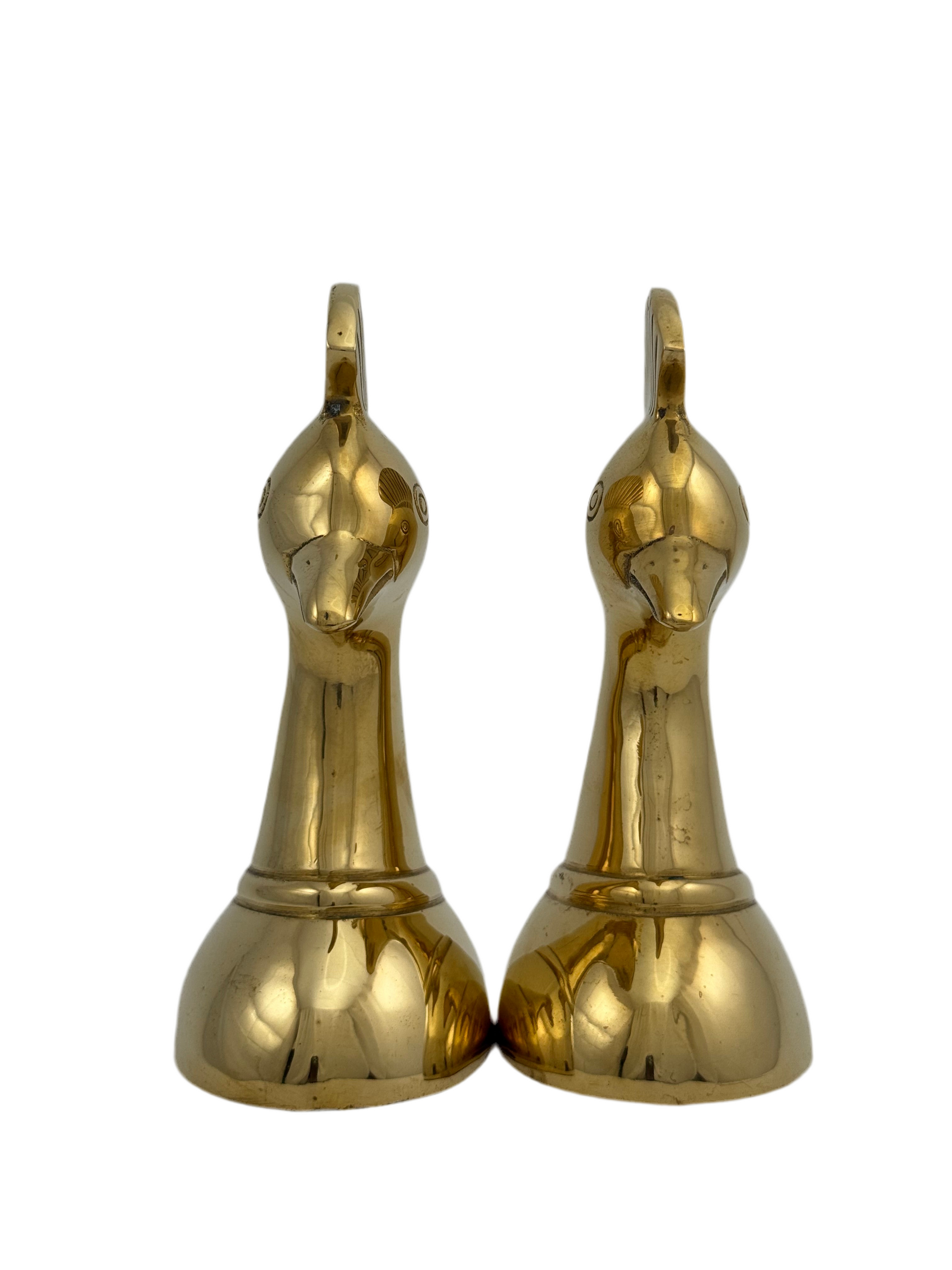 Vintage Brass Bird Bookends-A Pair